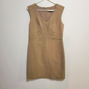 Ann Taylor LOFT Beige Size 8 Shift Dress Sleeveless